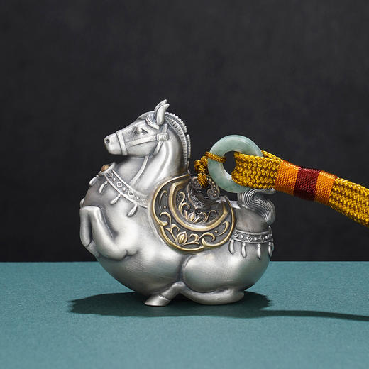 子佩集【马跃长安】银S999手把件【HS010】原创作品2601 商品图0