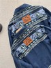 F032309新款男士复古风格海鸥印花拼接牛仔面料夹克外套 商品缩略图4