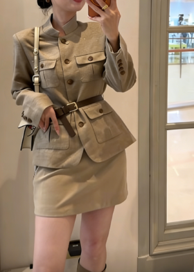 【门店同款】ENJOY春季立领收腰外套 170498219