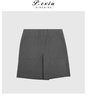 03-4潘依绣丁丁宠粉夏季新款宽松随性慵懒感锦棉休闲工装短裤W8525