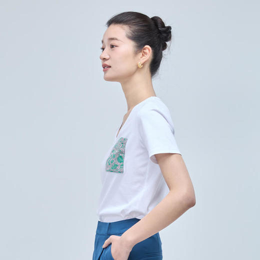 【持久如新】100s 不易皱白T恤 时尚简约气质 商品图5