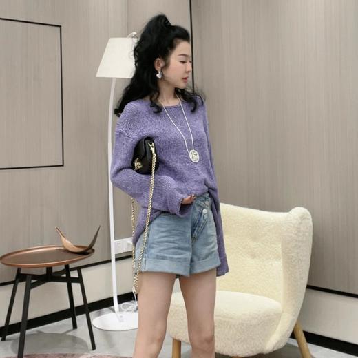 03-4潘依绣丁丁宠粉潘依绣 定制斜边双扣短款牛仔裤 D5338 商品图0