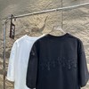 F032326夏季新款时尚百搭男女同款刺绣压花工艺休闲短袖T恤 商品缩略图2