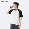 PINLI品立2026夏季新款男士撞色百搭连肩袖圆领短袖T恤上衣体恤潮GD262111044 商品缩略图3