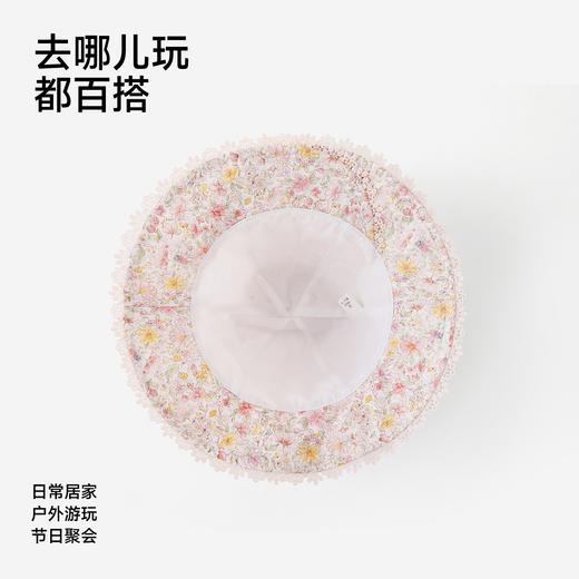 英氏儿童帽子夏季渔夫帽防晒透气可爱女宝户外防晒帽子渔夫帽女 商品图4