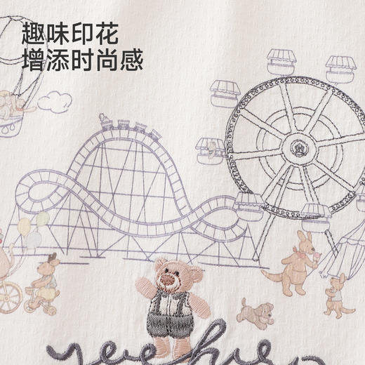 【联名款】英氏&HappyHorse宝宝夏季连体衣男宝短哈衣新生儿爬服YRHBJ2S075A 商品图3