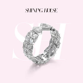 星运钻·永恒之环系列 ShiningHouse培育] 18k金钻石戒指 专利特切钻石星运钻人工真钻人造钻石K金戒指时尚钻石戒指【此商品不支持7天无理由退货退款】