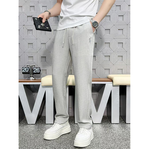 休闲直筒卫裤男士运动宽松简约纯色抽绳松紧腰长裤  KDZC-26012/26011 商品图2