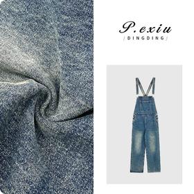 03-4潘依绣丁丁宠粉潘依绣 100%棉韩系减龄休闲牛仔背带连体裤 D6129