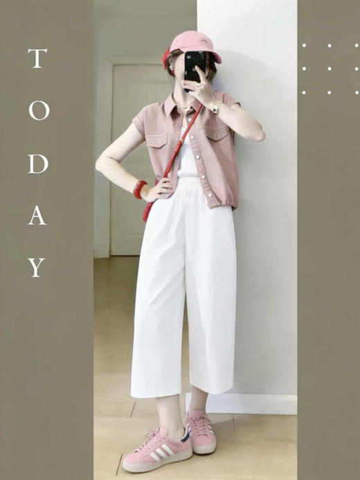 【百图lulu定制】【口袋牛仔马甲】对称口袋 翻领 弹力下摆 飞飞袖 牛仔马甲 商品图6