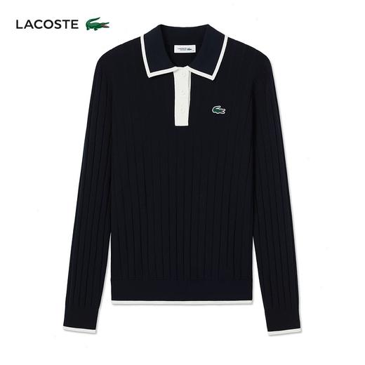 【9.5折】5楼法国鳄鱼LACOSTE法国鳄鱼女装新款高尔夫系列Polo领长袖针织衫|AF8544-10-X0N吊牌价1590折后价1511 商品图1