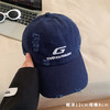 韩系破洞字母G刺绣棒球帽 全面升级款  男女大头围显脸小宽帽檐鸭舌帽子 休闲百搭潮帽 商品缩略图7