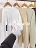 专柜实拍【气质文艺风】拉夏贝尔/La Chapelle纯棉舒适亲肤圆领排扣百搭休闲衬衫叠穿纯色长袖上衣 商品缩略图5
