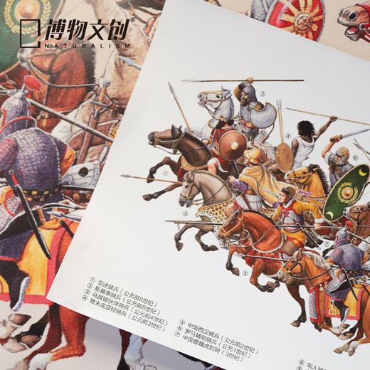 博物文创 世界历代骑兵群像鼠标垫 博物杂志原创插画鼠标垫桌垫 礼物 电脑配件 商品图3