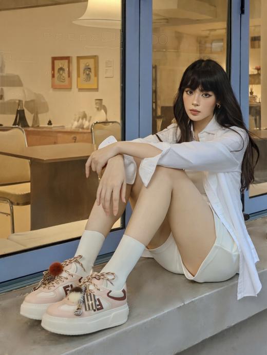 芬迪 宋雨琦孟子义同款系带水貂吊饰挂件厚底舒适休闲鞋 商品图10