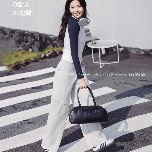 【SAKURA樱花·生态棉弯刀工装裤26102】亲肤生态棉，大口袋工装裤，休闲街头风 商品图1