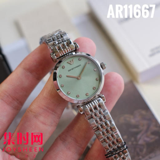 原单阿玛尼AR11667 女士腕表｜表径28mm 浅绿秘境，腕间的“小家碧玉”美学 商品图3