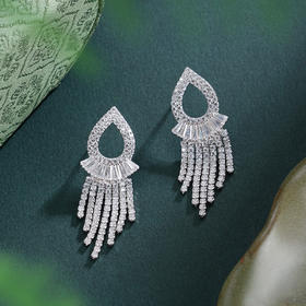 子佩集【明媚之光】银S925耳环【YK01360AA01】时尚孔雀流苏2601