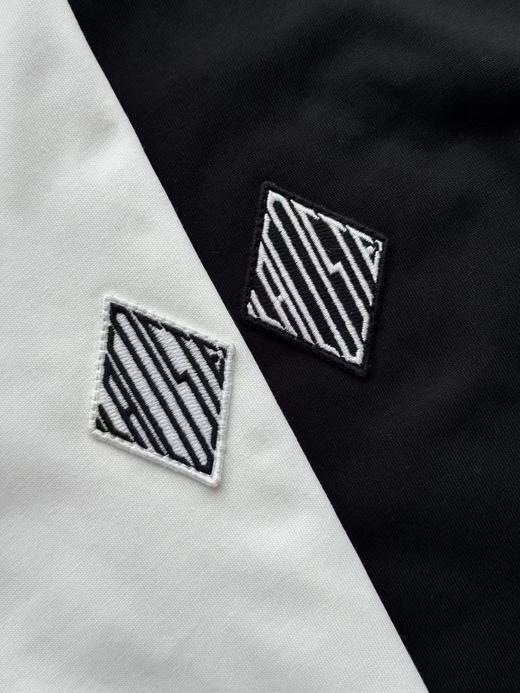 F032361春季百搭新款简约菱形刺绣LOGO休闲运动长袖T恤 商品图5