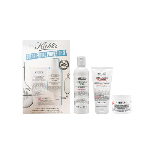 【含税价】科颜氏高保湿3件套 （洁面150ml+水250ml+面霜125ml) 商品图0