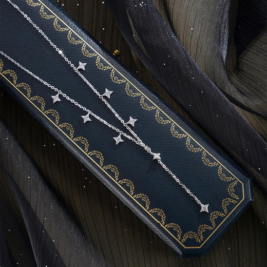 子佩集【闪耀星辰】银S925套链【FYL-2264101】项链时尚四芒星2601 商品图0