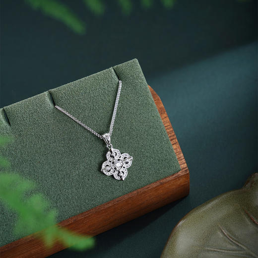 子佩集【多吉明觉】银S925套链【FYL-2116101W】项链时尚金刚杵四叶草2601 商品图1