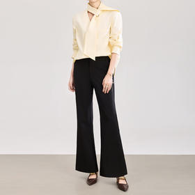 「高货wl」全新升级【铂金会员220/天猫299/差价79】(43505)洛诗琳气质牛奶丝通勤西装裤2026高腰显瘦休闲喇叭裤女