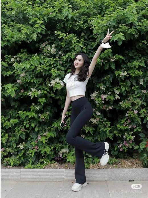 F032317春秋季新款高腰弹力时尚百搭户外休闲口袋版嗽叭裤 商品图13