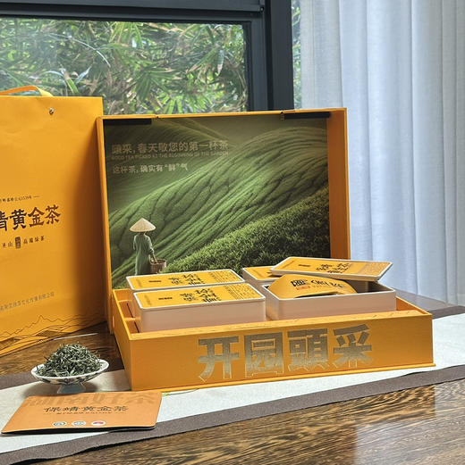 春茶上市｜【保靖·黄金茶】丙午马年头采素以“高氨基酸、高茶多酚、高叶绿素、高水浸出物质”和“香、绿、爽、醇”四高四绝品质特点闻名遐迩，一两黄金一两茶，馈赠自饮佳品，净重：200g（50g*4罐*1提 商品图3
