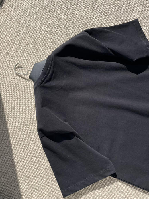 323-10 渠道圆正 Ce男女同款 宽松版 纯色小标刺绣 圆领短袖T恤 我和老朱都穿M 商品图11