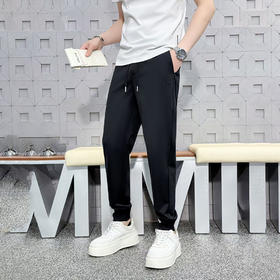 简约纯色长裤修身松紧腰休闲男裤  KDZC-26033