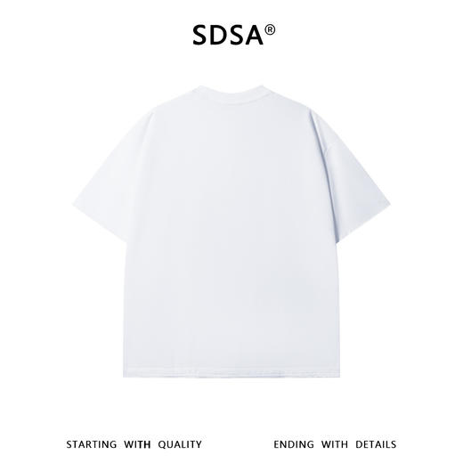SDSA男装2026新款高贵轻奢潮牌简约纯色侧边拉链圆领短袖T恤百搭 商品图4