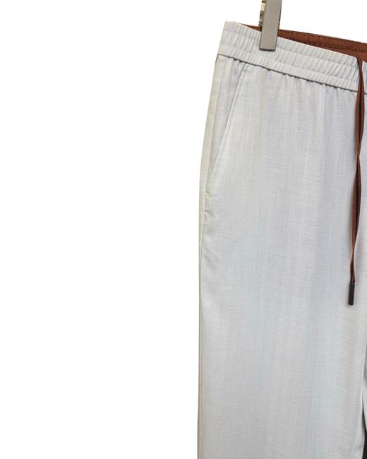 男款麻料抽绳休闲裤长裤lv 商品图3