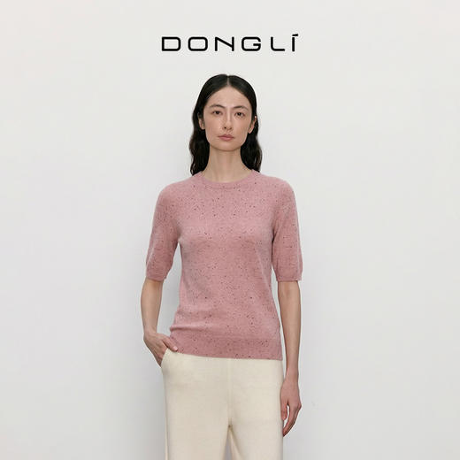 东黎 • 山羊绒女士春秋圆领经典基础百搭短袖 270 商品图3