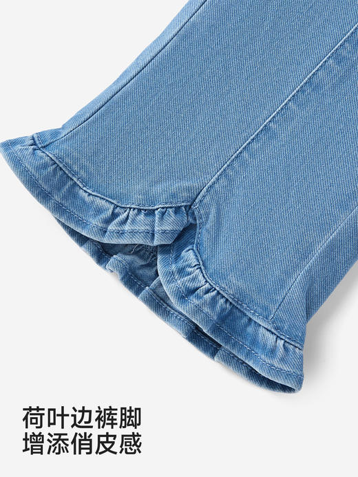 英氏女童中裤夏新款休闲五分裤牛仔蓝薄款裤子YRKZJ2S017A 商品图4