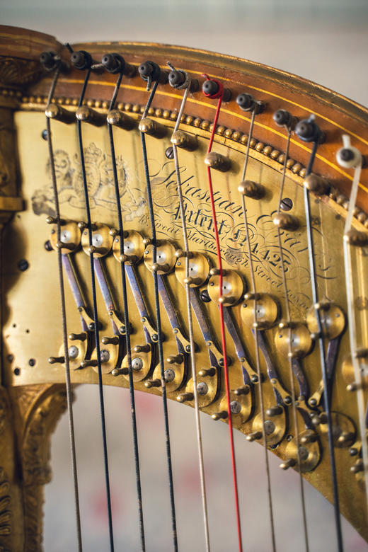 独角鹿西洋古董 19世纪法国顶级乐坊Érard签名出品「To Her Majesty & the Royal Family献给女王与王室」古希腊风格鎏金装饰椴木竖琴 商品图7
