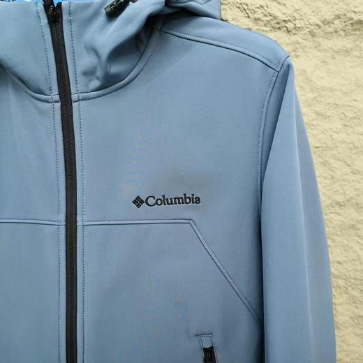 F032313春季秋冬季软壳防水防风内里加绒加厚款连帽冲锋衣 商品图8