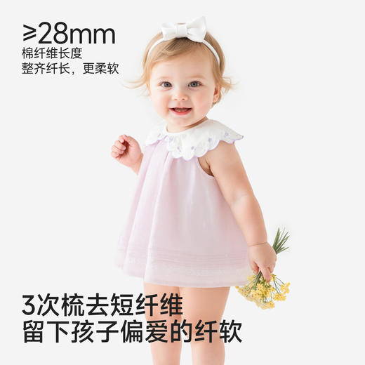 【商场同款】英氏婴儿连体衣夏新款女宝短袖爬服纯棉哈衣纯棉包屁衣 商品图2