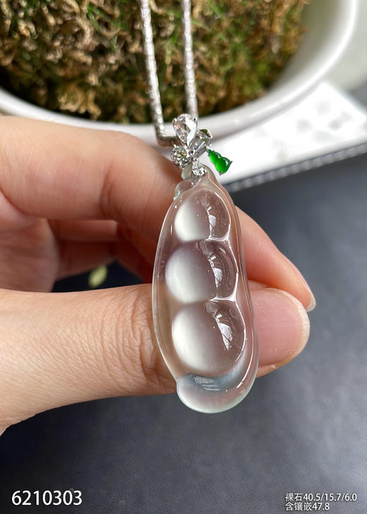 玻璃种福豆吊坠【6210303】具体价格微信咨询 商品图2