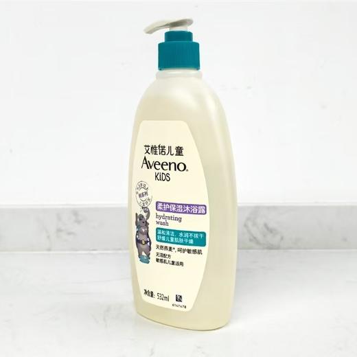 【1:1送水凝保湿霜10g】Aveeno艾惟诺儿童柔护保湿沐浴露 532ml 商品图4