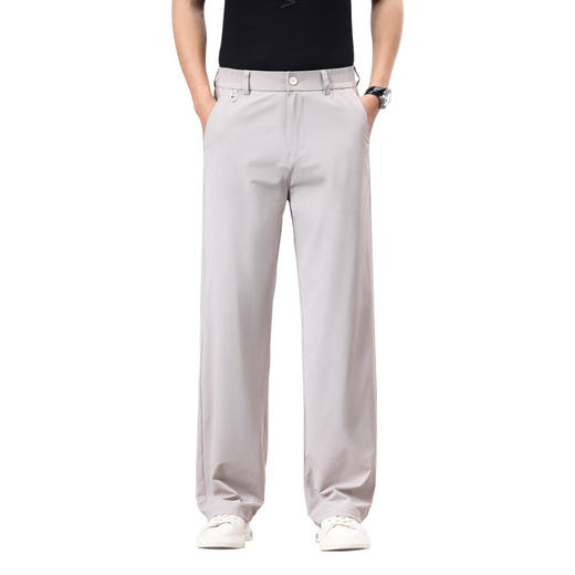 春夏季男士休闲裤宽松直筒抗皱西裤商务休闲长裤冰丝裤夏天   OLBQ-KDL2773/2775 商品图4