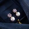 子佩集【紫宸瑶光】银S925珍珠惜王妃耳钉【MLEH021】10mm珠镀金紫锆石2601 商品缩略图0