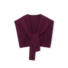 【积分换购不退货】伊芙丽紫红色针织披肩1BB1W0231