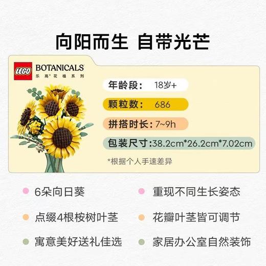 【店庆提前购】8楼 乐高  乐高新品11502 向日葵花束 吊牌价529元 商品图3