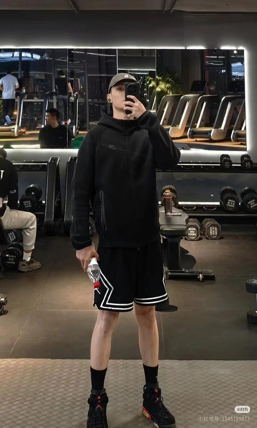 F032380男子全长拉链开襟连帽衫连帽衫针织休闲拼接拉链外套 商品图7