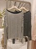 【门店同款】ENJOY秋季慵懒斜肩条纹T 164043963 商品缩略图2