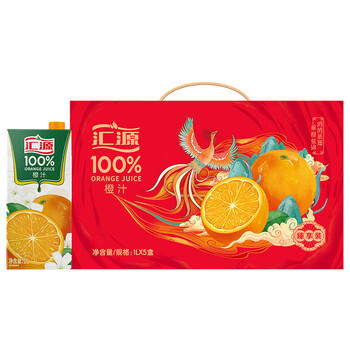 汇源100%橙汁1Lx5盒礼盒送礼宴请餐桌果汁饮料大容量聚餐畅享 /水饮冲调 /饮料 /果蔬汁/饮料 商品图3