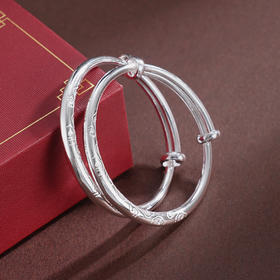 子佩集【祥云启慧】银S9999童镯【TB0240764】儿童祥云2601