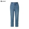 [冰爽抑菌]波顿夏季女士夏日清爽水洗蓝八分牛仔裤 裤脚开叉纽扣装饰直筒裤LF668225 商品缩略图4