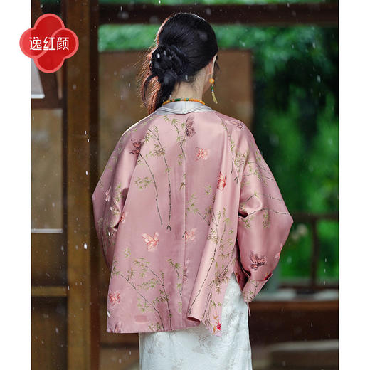 【多件多折】逸红颜《晴妍》2026春季新款老钱风重磅真丝阔版水袖新中式外套女 商品图3